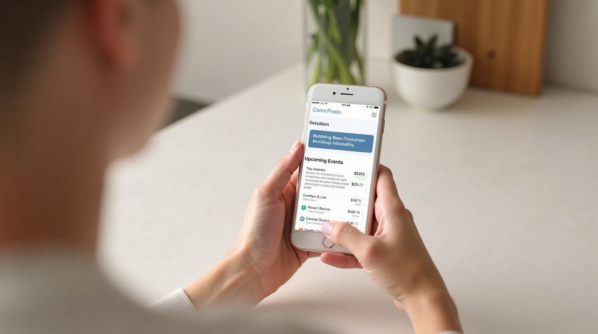Resident using the WiseBlock portal on mobile