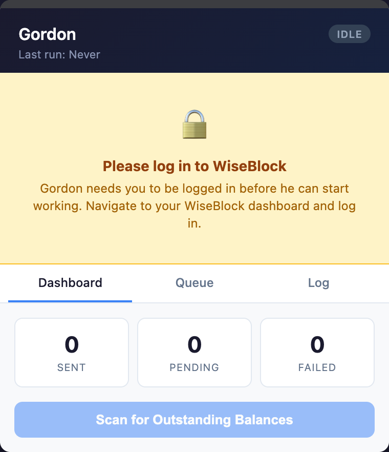 Gordon extension — requires WiseBlock login