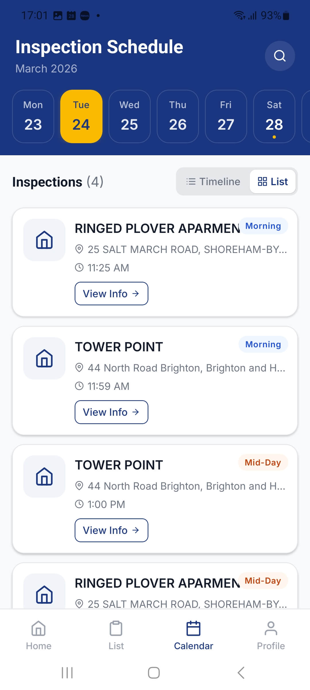 WiseBlock mobile app — Check Detail screen